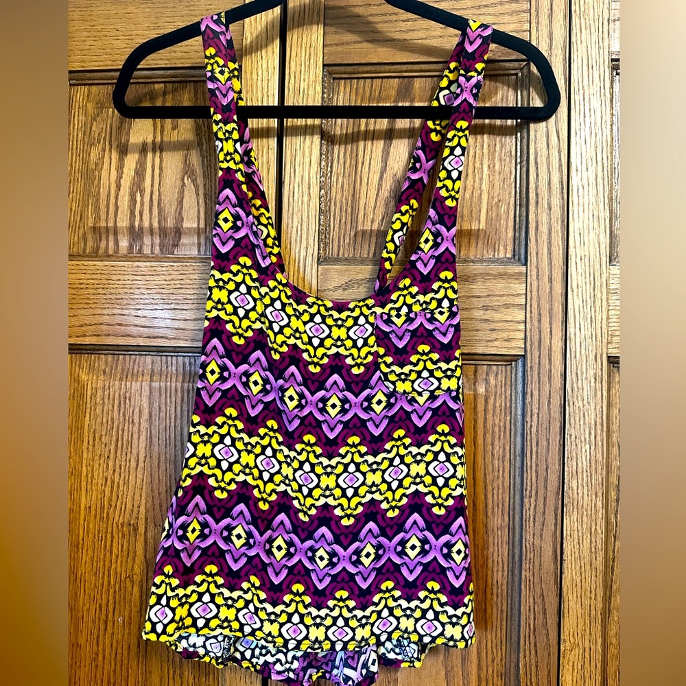 Geometric Criss-Cross Blouse